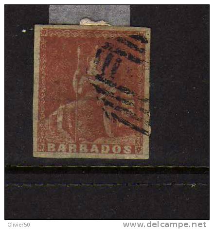 Barbades (1852-55) - "Britannia" Oblitéré - Barbados (...-1966)