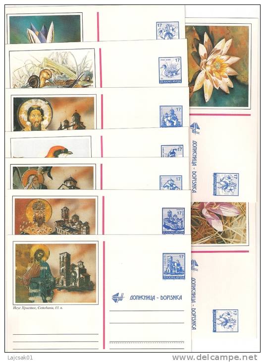 Yugoslavia 1992. Complete Set Of The 14th Serial Of The Postal Stationery Card ,mint,9 Pcs. - Postwaardestukken