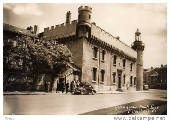 43 YSSINGEAUX  Hotel De Ville, Automobile 4CV - Yssingeaux