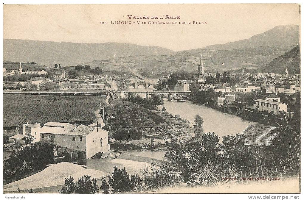 LIMOUX - VUE GENERALE ET LES 2 PONTS - Limoux