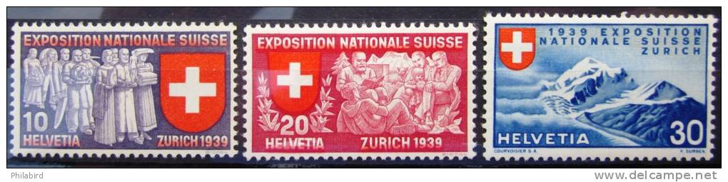 SUISSE               N°  320/322              NEUF* - Unused Stamps