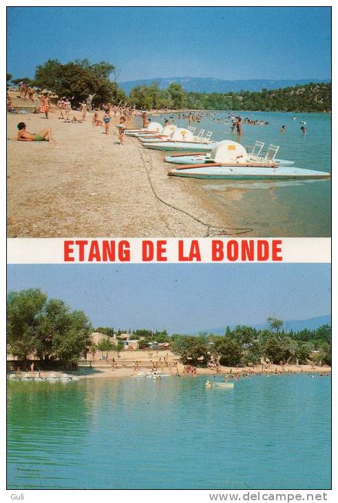 [84] Vaucluse (Cabrieres D´Aigues) La Motte D´Aigues -ETANG De La  BONDE- Vues De La Plage (1)  (pédalos Pédalo) - Cabrieres D'Aigues