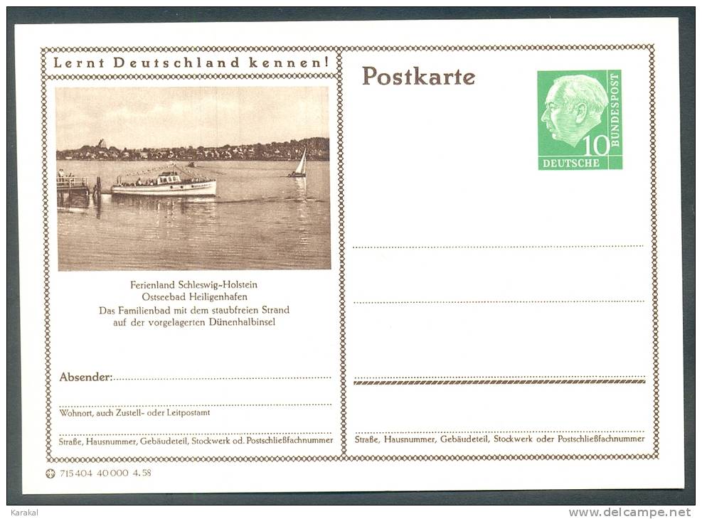 Germany Postkarte Lernt Deutschland Kennen! Ostseebad Heiligenhafen Schleswig-Holstein MNH XX - Geïllustreerde Postkaarten - Ongebruikt