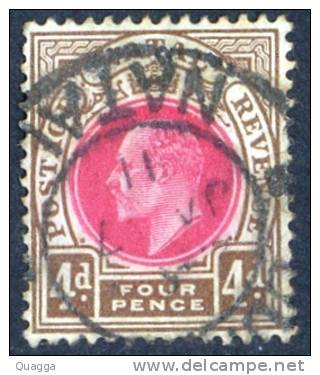 Natal 1902. 4d Carmine And Cinnamon (wmk.CA). SACC 115. - Natal (1857-1909)