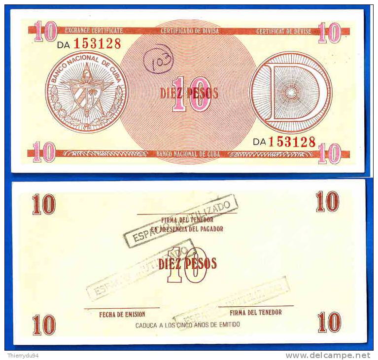 Cuba 10 Pesos D Mince Fine D Kuba Pesos Caraibe Caribe Certificat Paypal Skrill OK - Cuba