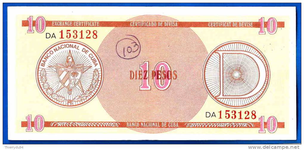 Cuba 10 Pesos D Mince Fine D Kuba Pesos Caraibe Caribe Certificat Paypal Skrill OK - Cuba