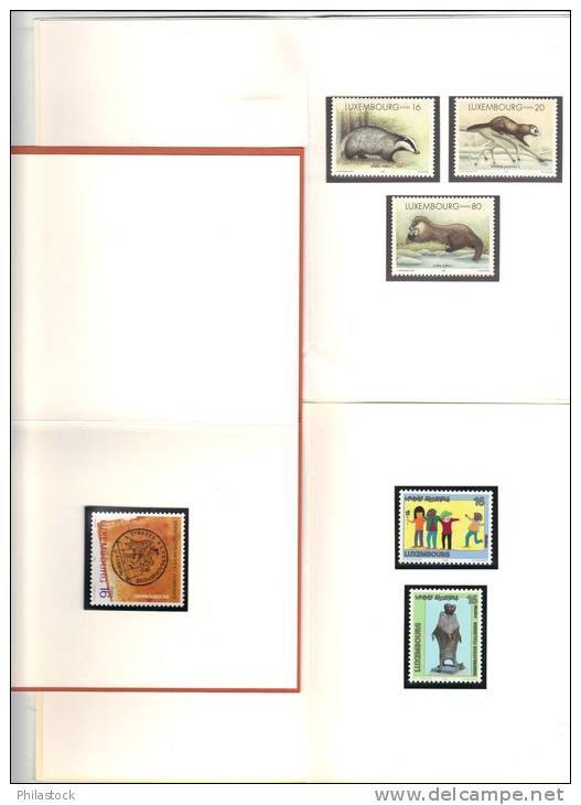 LUXEMBOURG 1995/96 Lot D'encarts Des Postes Timbres & Carnet Tous ** - Unused Stamps