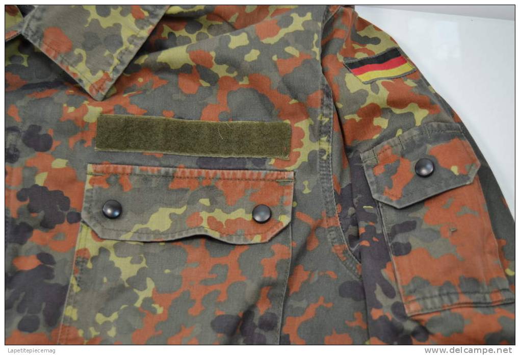 Veste L Large (175-185 GR11) Camouflage Allemand FLECKTARN (camo) Idéal Chasse, Airsoft / Paintball. - Uniformen