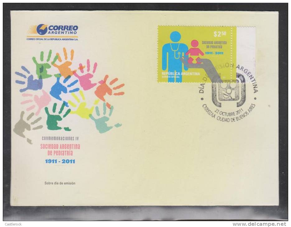 R)FDC 2011ARGENTINA SOCIEDAD ARGENTINA DE PEDIATRIA. - Unused Stamps