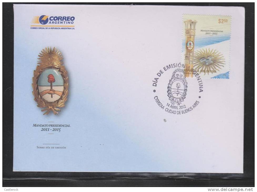 R)ARGENTINA 2012 MANDATO PRESIDENCIAL AND ARGENTINA FLAG. - Unused Stamps