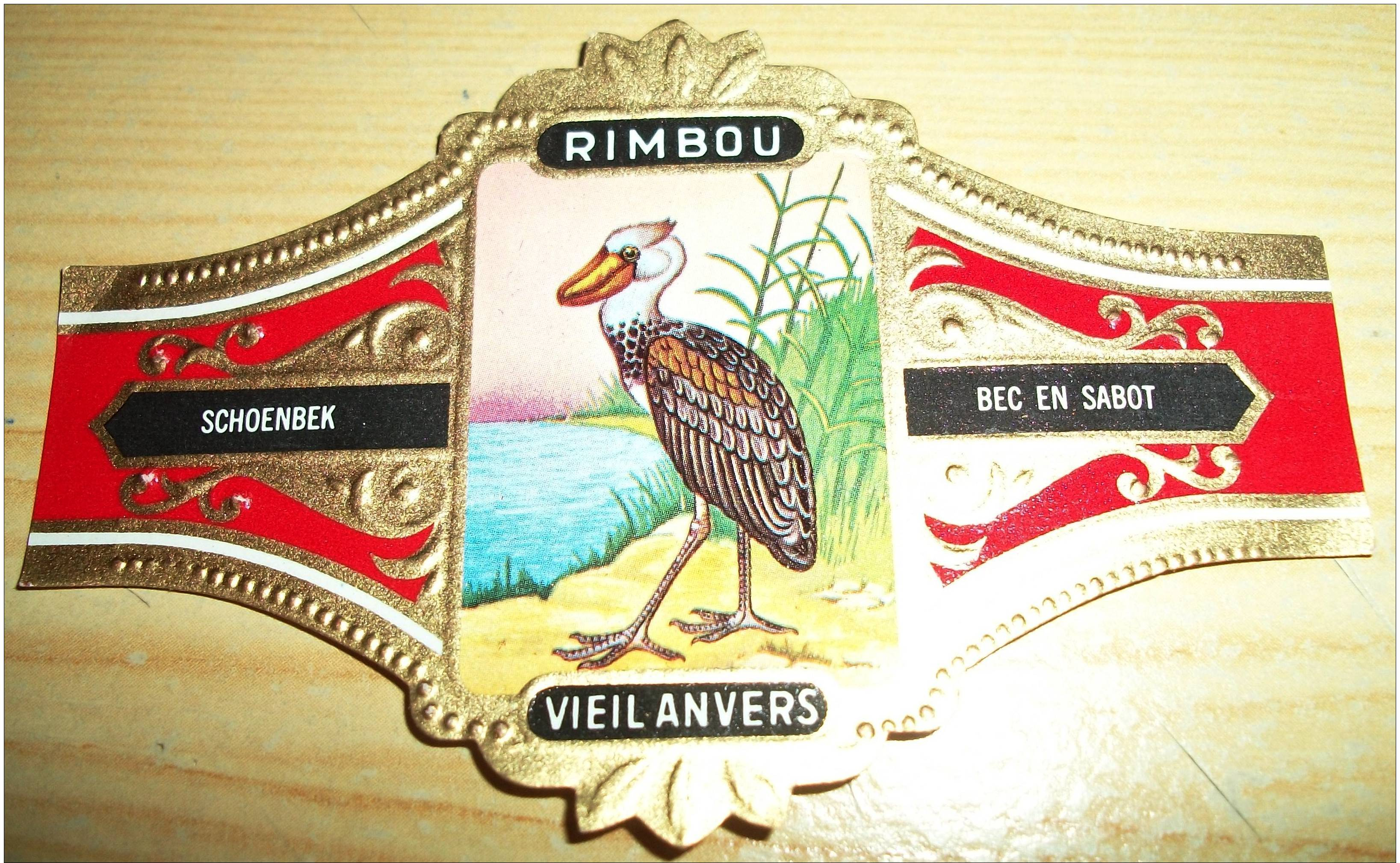 BAGUE DE CIGARE - VIEIL ANVERS - RIMBOU - SERIE OISEAUX - VOGELS - N°28 - BEC EN SABOT - Anelli Da Sigari