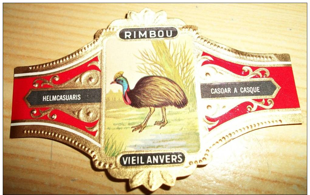 BAGUE DE CIGARE - VIEIL ANVERS - RIMBOU - SERIE OISEAUX - VOGELS - CASOAR A CASQUE - HELMCASUARIS - N°30 - Bagues De Cigares