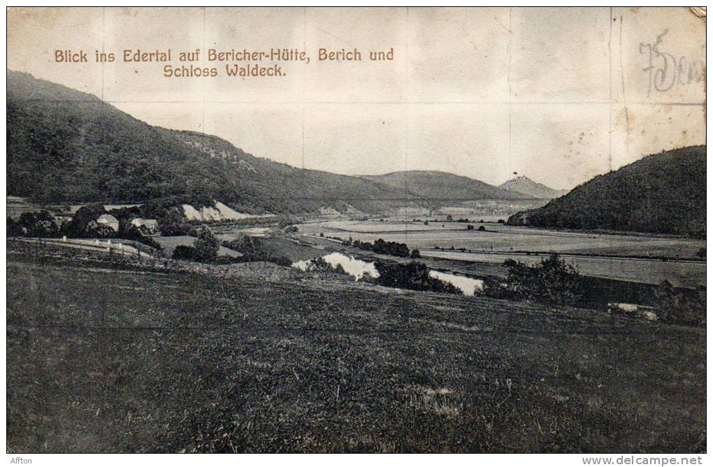Blick Ins Erdthal Auf Berichter Hutte 1910 Postcard - Bad Arolsen