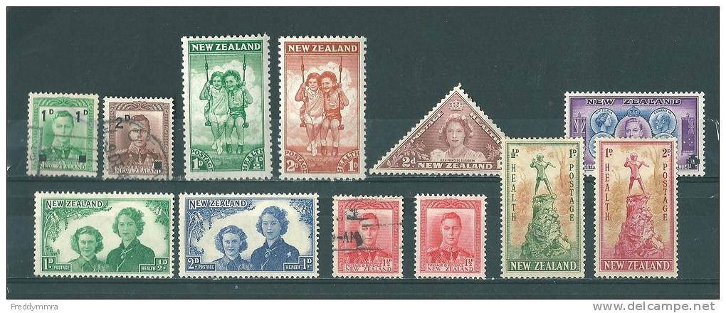 N. Zélande: Lot Entre 258 Et 271  */ Oblit - Collections, Lots & Series