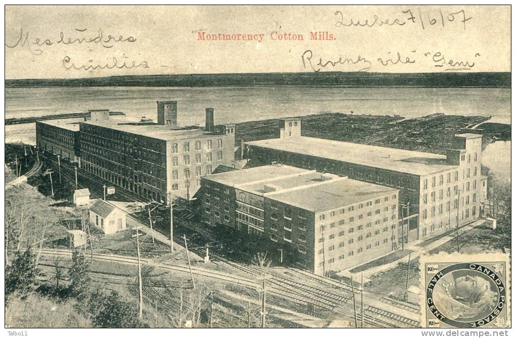 MONTMORENCY - Cotton Mills - Andere & Zonder Classificatie