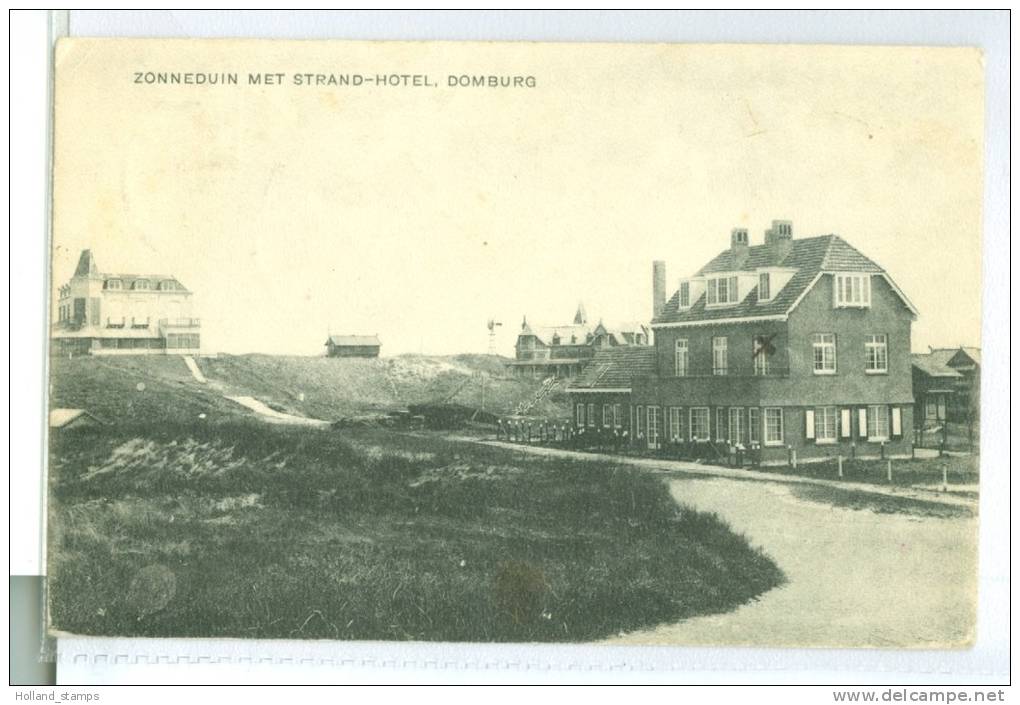 DOMBURG * ZEELAND * ANSICHTKAART * HOTEL ZONNEDUIN * GELOPEN IN 1922 VAN DOMBURG NAAR AMSTERDAM (1432) - Domburg