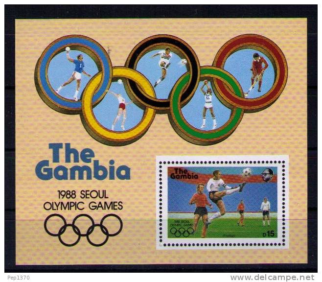 GAMBIA 1987 - JUEGOS OLIMPICOS DE SEUL 88 - YVERT BLOCK 38 - Gambie (1965-...)