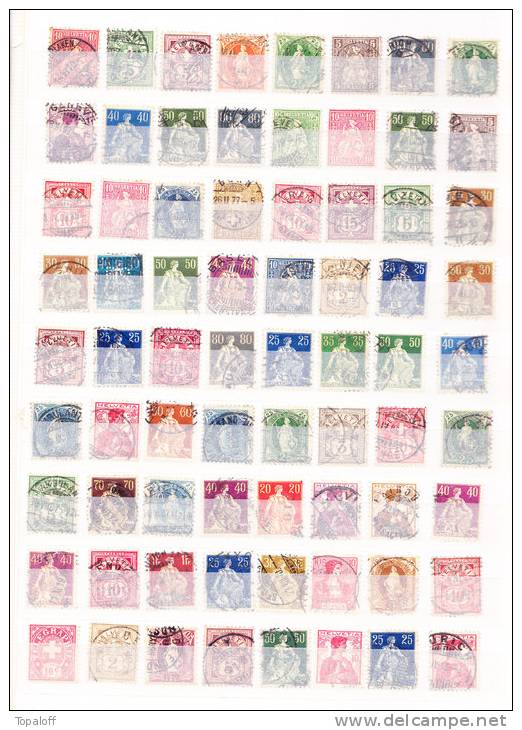 Timbres De Suisse Sur Pages De Classeur - Collections