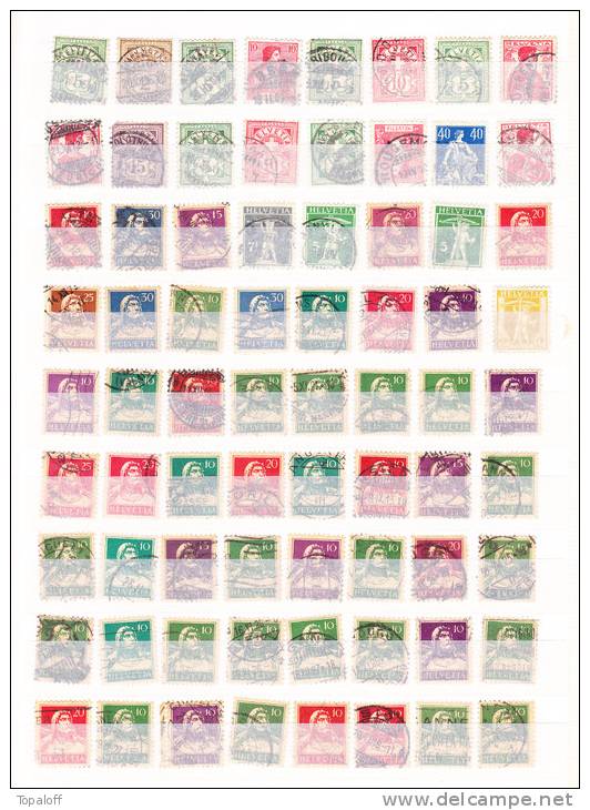 Timbres De Suisse Sur Pages De Classeur - Collections