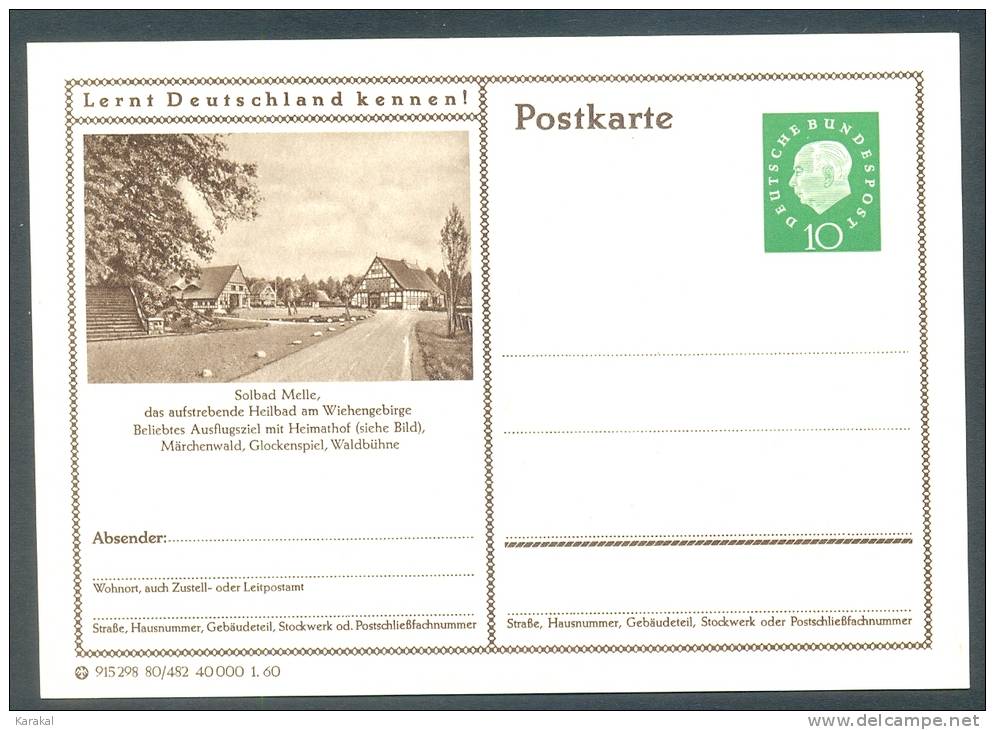 Germany Postkarte Lernt Deutschland Kennen! Solbad Melle Heilbad Heimathof MNH XX - Postales Ilustrados - Nuevos