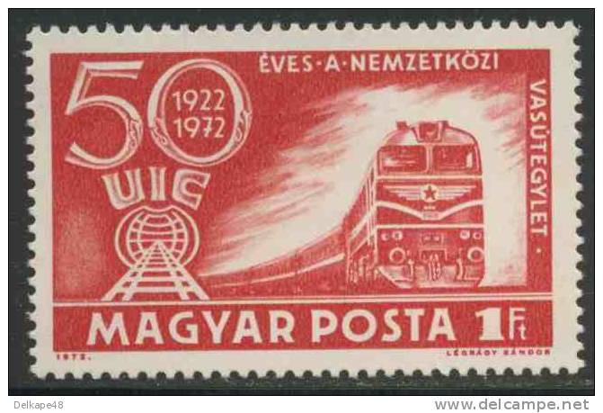 Hungary Ungarn 1972 Mi 2803 A YT 2256 SG 2717 ** Class M62 Diesel Train + U.I.C. Emblem / Zug Mit Diesellokomotive - Trenes