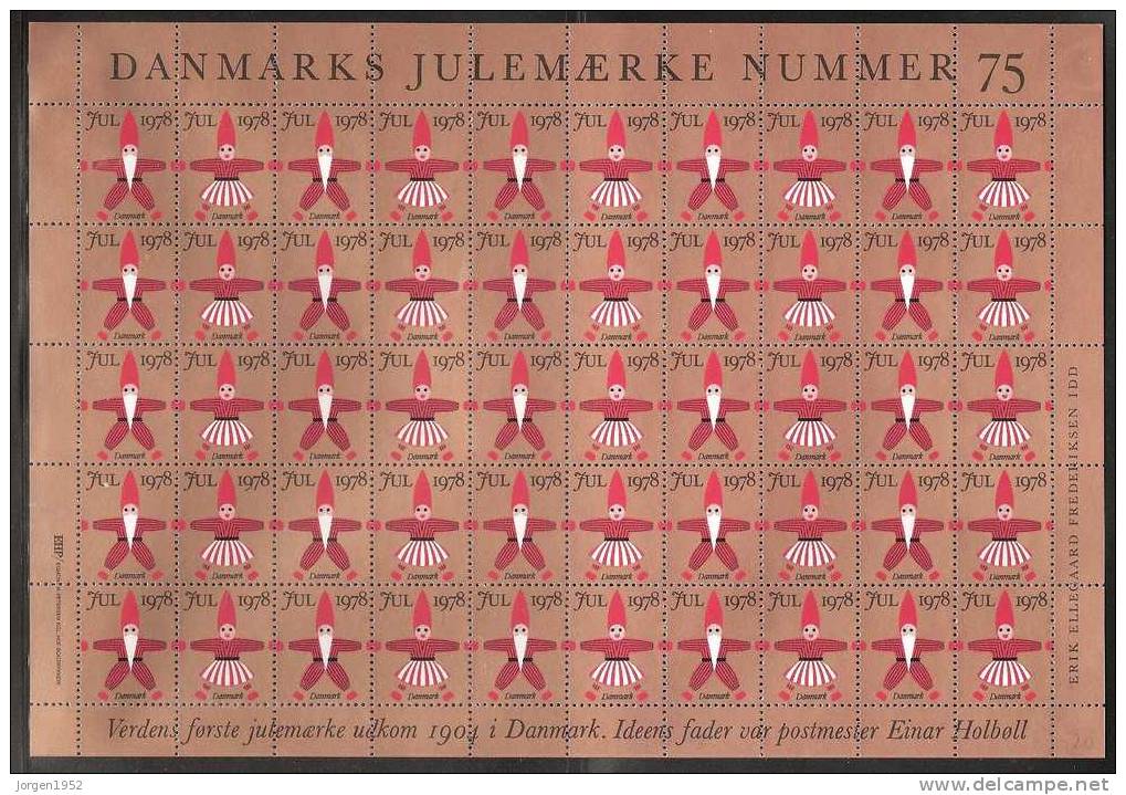 DENMARK SHEETLETS CHRISTMAS STAMPS FROM 1978 - Blocs-feuillets