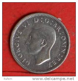 GREAT BRITAIN  6  PENCES  1938   KM# 852  -  Silver Coin  (M1018) - H. 6 Pence