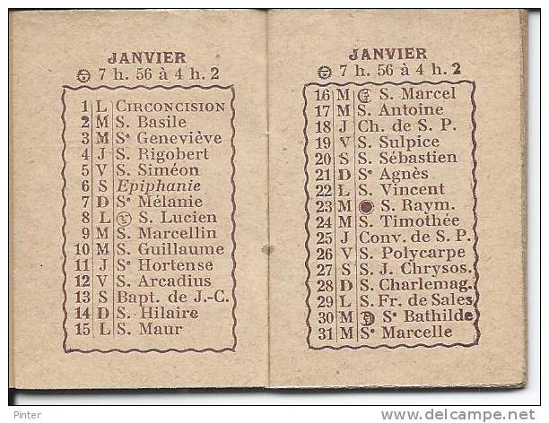 Calendrier 1917 En Petit Livret 3.7 X 5.5 Cm - Librairie Boisselier à Tours - Tamaño Pequeño : 1901-20