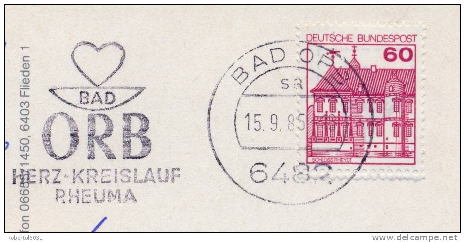 Germany BRD 1985 Bad Orb Machine Cancel Thermal Baths - Termalismo