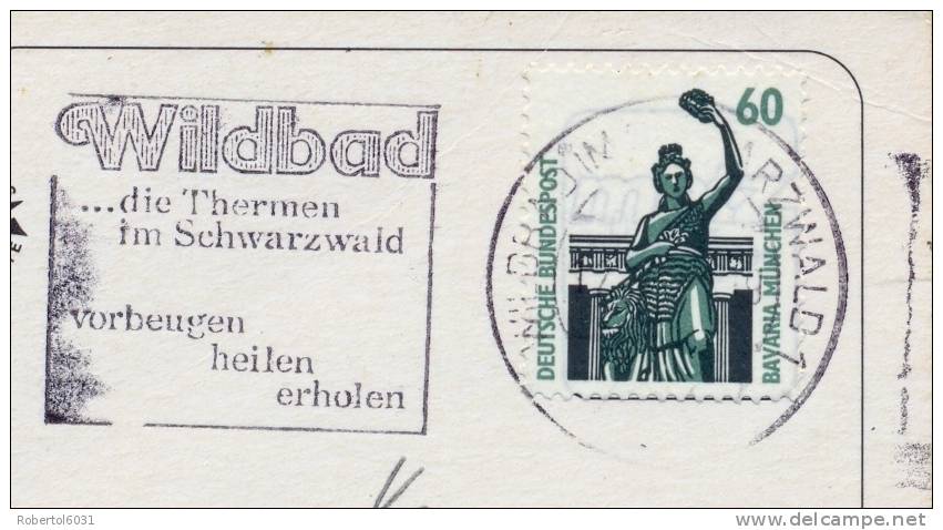 Germany BRD 1988 Wildbad Machine Cancel Thermal Baths - Kuurwezen