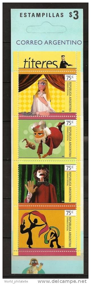 Argentine Argentina 2002 N° 2358 / 61 ** Marionnettes, Théatre D´ombres, Roi, Poisson, Main, Guignol - Unused Stamps