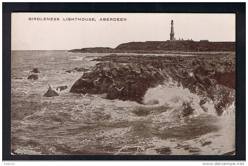 RB 896 - Early Postcard - Girdleness Lighthouse Aberdeen Scotland - Aberdeenshire