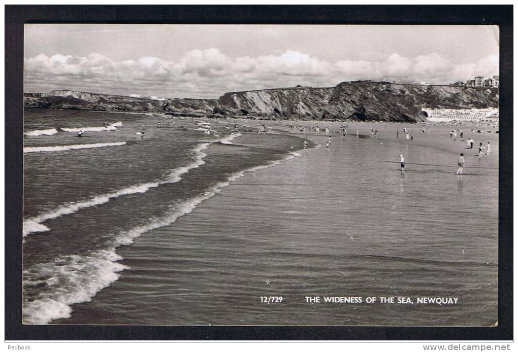 RB 896 - 1953 Real Photo Postcard - The Wideness Of The Sea - Newquay Cornwall - Newquay