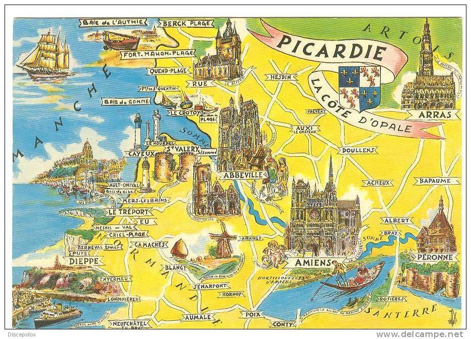 G456 Picardie - La Cote D'Opale - Carte Geographique / Non Viaggiata - Picardie
