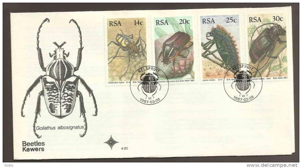 South Africa FDC 4.20 - 1987 - Beetles - FDC