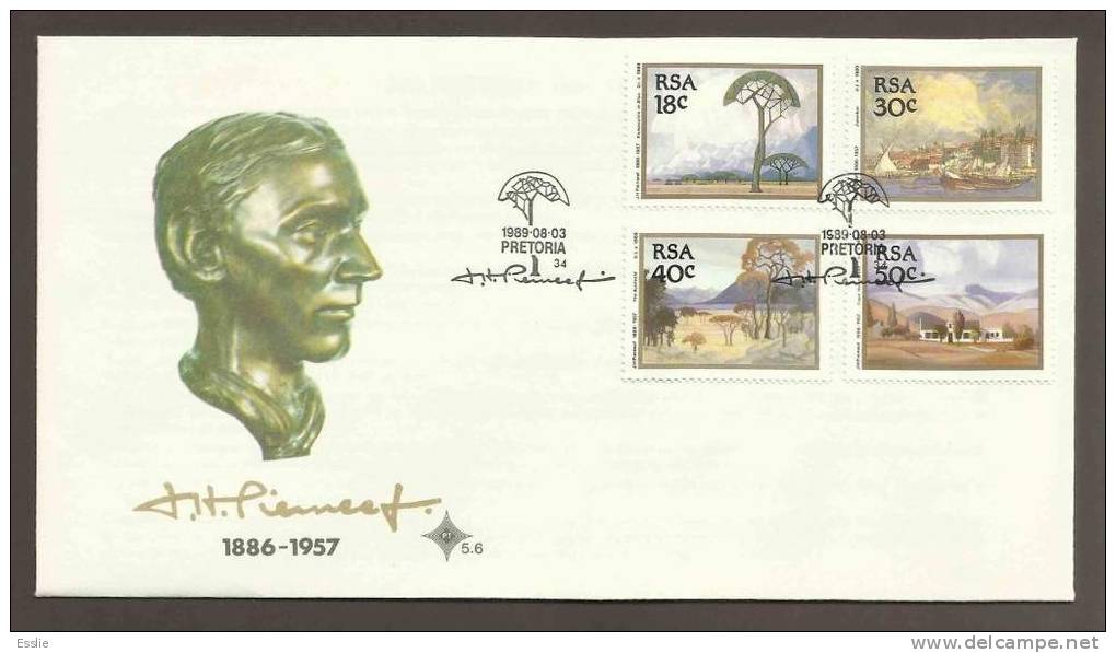 South Africa FDC - 1989 Paintings By Jacob Hendrik Pierneef - Briefe U. Dokumente