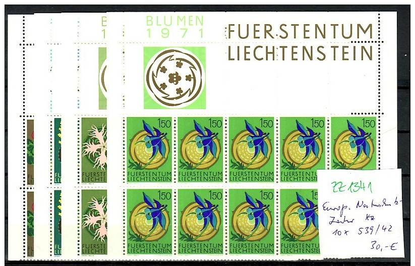 Liechtenstein   Nr. 10x  539-42 **  (zz1341 ) Siehe Scan-DISCOUNT - Nuovi