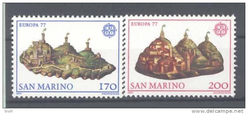 .1977 Europa C.E.P.T. , San Marino , Serie Completa Nuova (**) - 1977