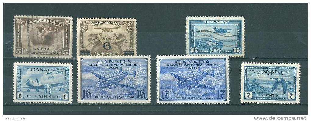 Canada: PA 2/3 + 6/7 + 9/ 11  */ **/ Oblit - Airmail