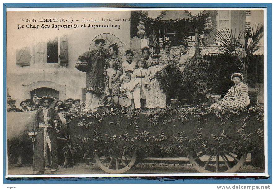 64 - LEMBEYE --  Cavalcade Du 29 Mars 1908 -  Le Char Des Japonnais.. - Lembeye