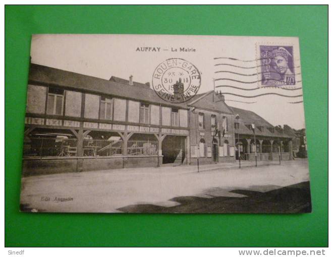 76  AUFFAY  Mairie   Circulee 1939  Edit Anquetin  Seine Maritime - Auffay