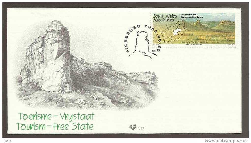 South Africa Various FDC 1995 Tourism All 9 Rhino, Elephant, Bush Pigs - Lettres & Documents