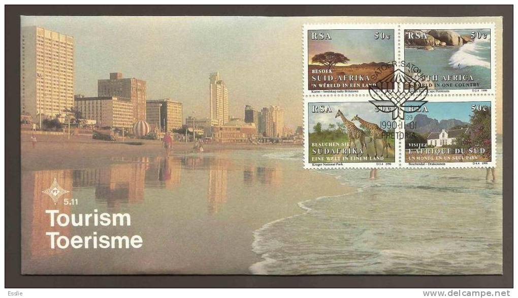 South Africa FDC 1990 5.11 Tourism - Lettres & Documents