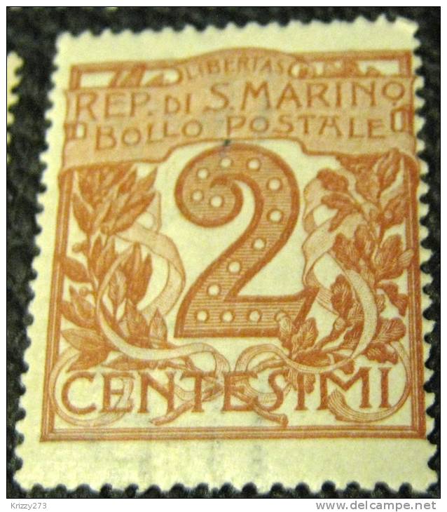 San Marino 1903 Numeral 2c - Used - Oblitérés