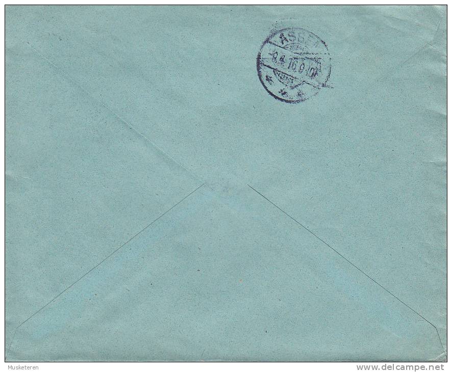 ## Denmark Cachet HUMLEBÆK TEGLVÆRK A/S,  HUMLEBÆK 1916 Cover To ASSENS Pair Of King Christian X. Stamps (2 Scans) - Lettres & Documents
