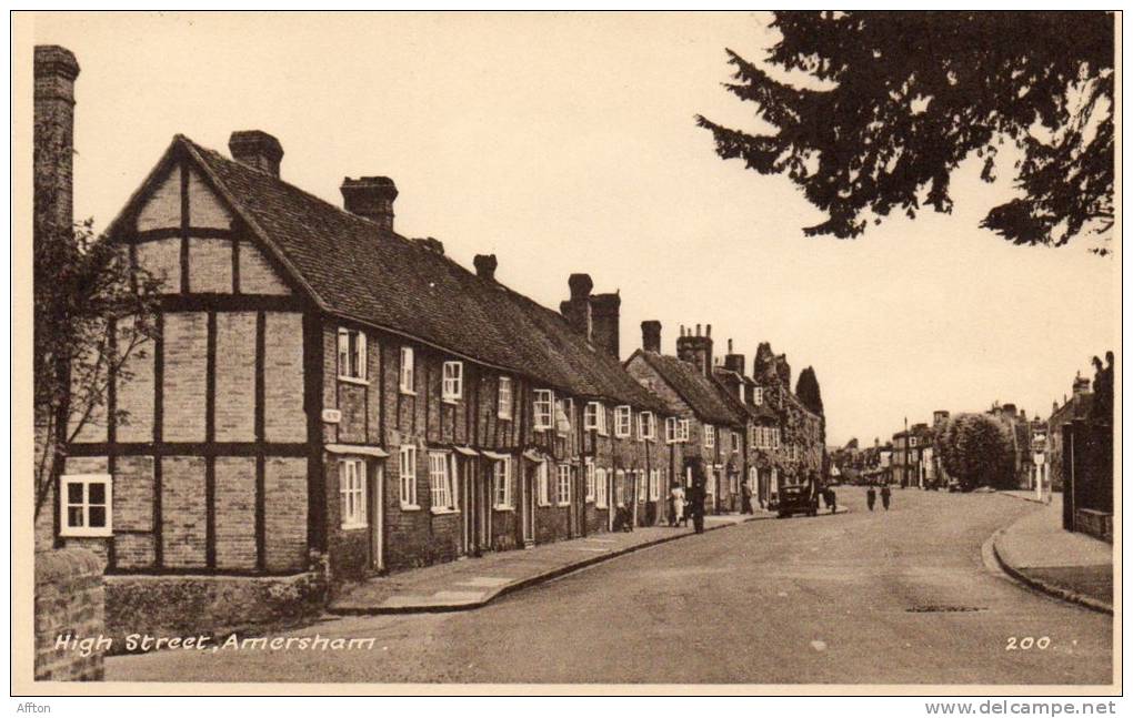 Amersham High Stret Old Postcard - Buckinghamshire