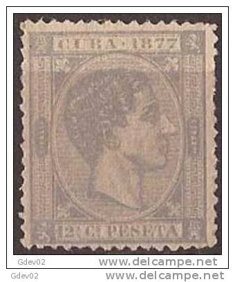 CU40-LB836TAN.CUBA ESPAÑOLA.Alfonso Xlll. 1877.(Ed 40) Sin Goma.MAGNIFICO. - Nuevos