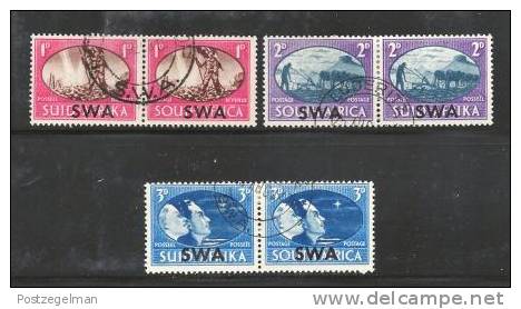 SWA 1945 Cancelled Stamps Victory In Pairs 246-251 - Namibia (1990- ...)