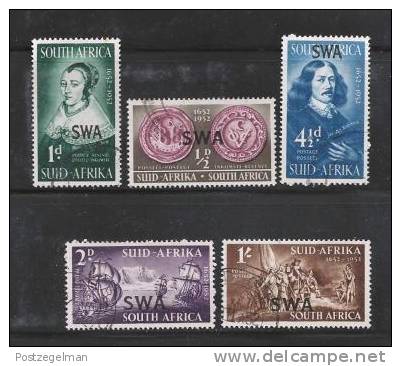 SWA 1952 Cancelled Stamp(s) Jan Van Riebeeck 269-273 #603 - Namibia (1990- ...)