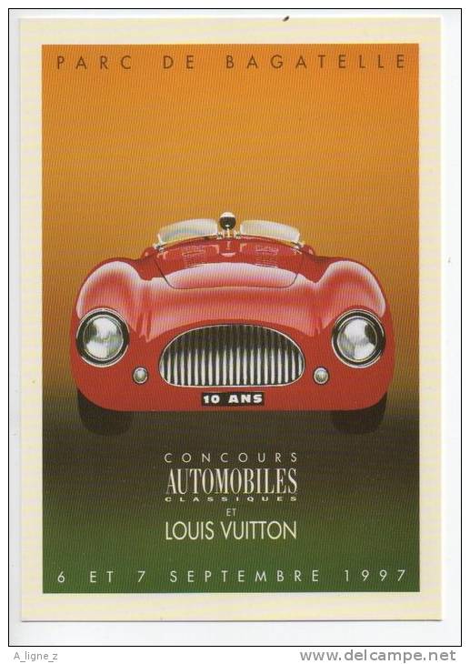 Ref 96  - CPM DEDQ Parc De Bagatelle Coucours Automobiles Et Louis Vuitton 1997 - Publicité